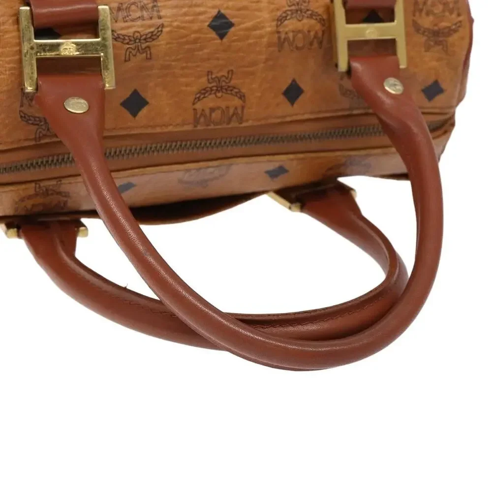 MCM Logogram Visetos Handbag Brown